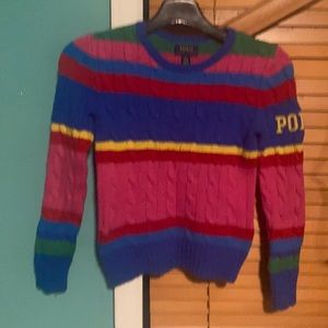 Striped Ralph Lauren Polo girls sweater